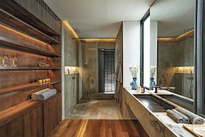 Villa, 2 Schlafzimmer, Terrasse, Poolblick | Badezimmer | Dusche, kostenlose Toilettenartikel, Haartrockner, Handtücher