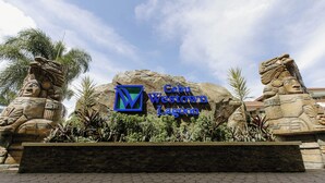 A large rock with the text "Cebu Westown Lagoon" and a logo. - Cebu Westown Lagoon-Partywing (Mandaue)
