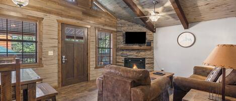 TV connectée, cheminée