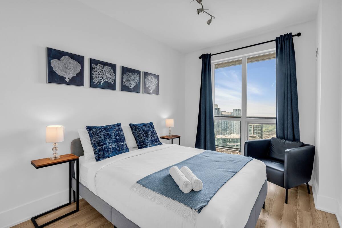 1 bedroom, blackout curtains, iron/ironing board, free WiFi