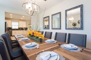 Dining - SPACIOUS HOME ON PRIVATE LOT - MOVIE & GAME ROOM, 3780 SF-12 PERSON DINING TABLE (Four Corners)