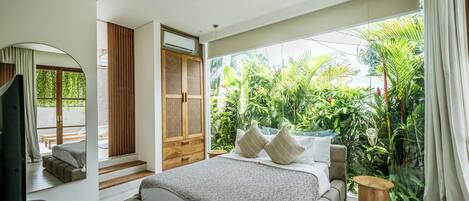 Economy Villa, Patio | 1 bedroom, Egyptian cotton sheets, premium bedding, memory foam beds