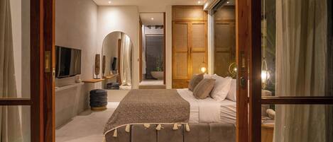Economy Villa, Patio | 1 bedroom, Egyptian cotton sheets, premium bedding, memory foam beds