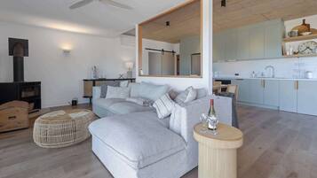 Fernseher, Kamin, Arbeitsbereiche