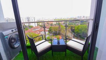 Blick vom Balkon