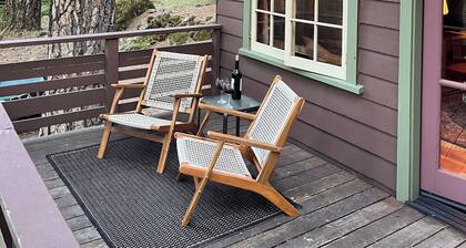 Cozy vintage cabin with fireplace near hot spring