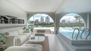 Innenpool, Außenpool, Cabañas (kostenlos), Liegestühle