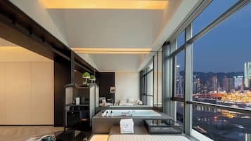 Deluxe Double Room, River View | In-room safe, desk, laptop workspace, soundproofing