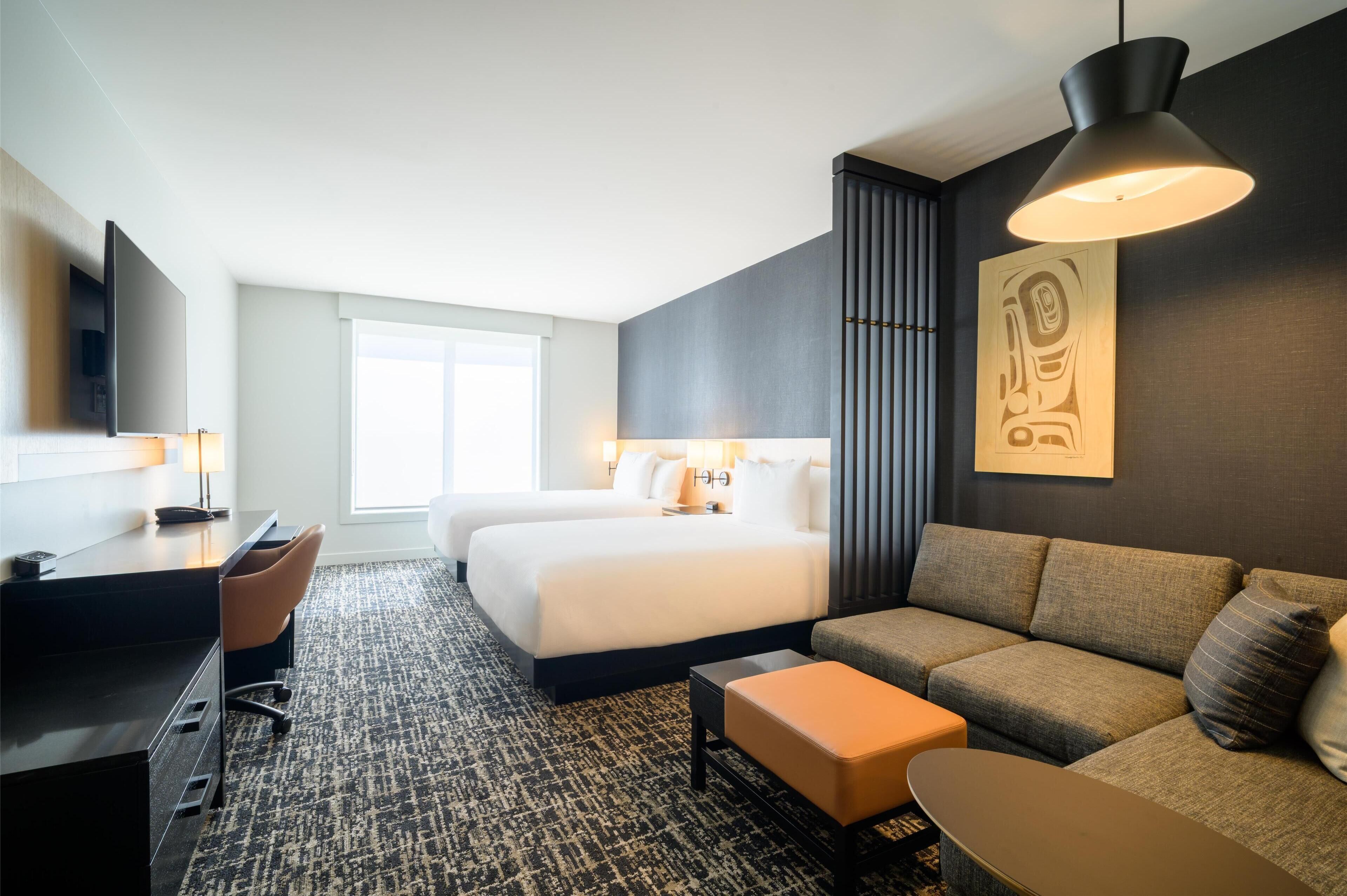 Room, Multiple Beds (High Floor) | In-room safe, desk, laptop workspace, blackout curtains