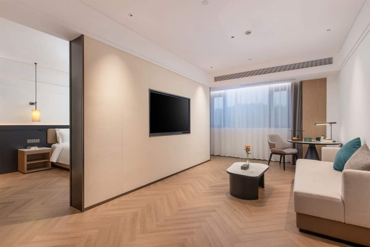 Premier Suite, City View | 1 bedroom, desk, laptop workspace, blackout curtains