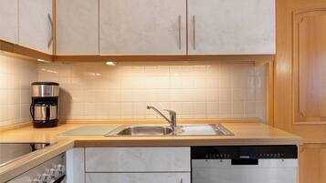 Fridge, oven, stovetop, dishwasher