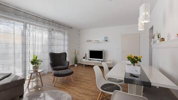 Fernseher, Videospiele, DVD-Player, Stereoanlage