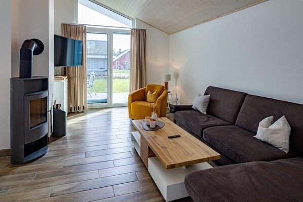 Smart-tv en een open haard