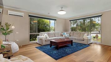 Televisión y chimenea