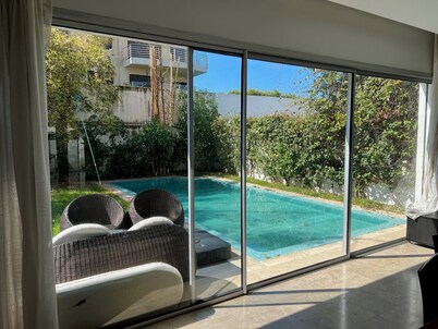 Modern beachfront villa with private pool