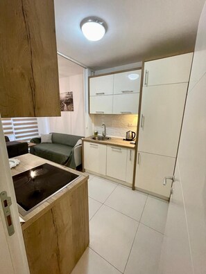 Apartamento, 1 habitación, balcón, vistas a la ciudad | Cocina privada