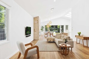 Télévision, cheminée, jeux vidéo, espaces bureaux