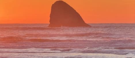 Una spiaggia nelle vicinanze, lettini da mare