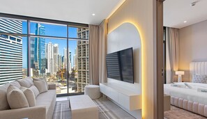 TV - Luxury One Bedroom with Burj Khalifa View (Dubai)