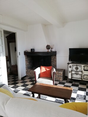 TV, fireplace, books - Quiet house, panoramic view, lake, green setting, hiking. (Vailhan)