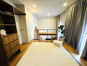 1 室のベッドルーム、アイロン / アイロン台、WiFi (無料)、ベッドシーツ