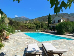 Outdoor pool - CASA LECCIA, Luxurious villa with swimming pool 5' drive from ST FLORENT (Patrimonio)