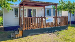 Comfort stacaravan | Terras