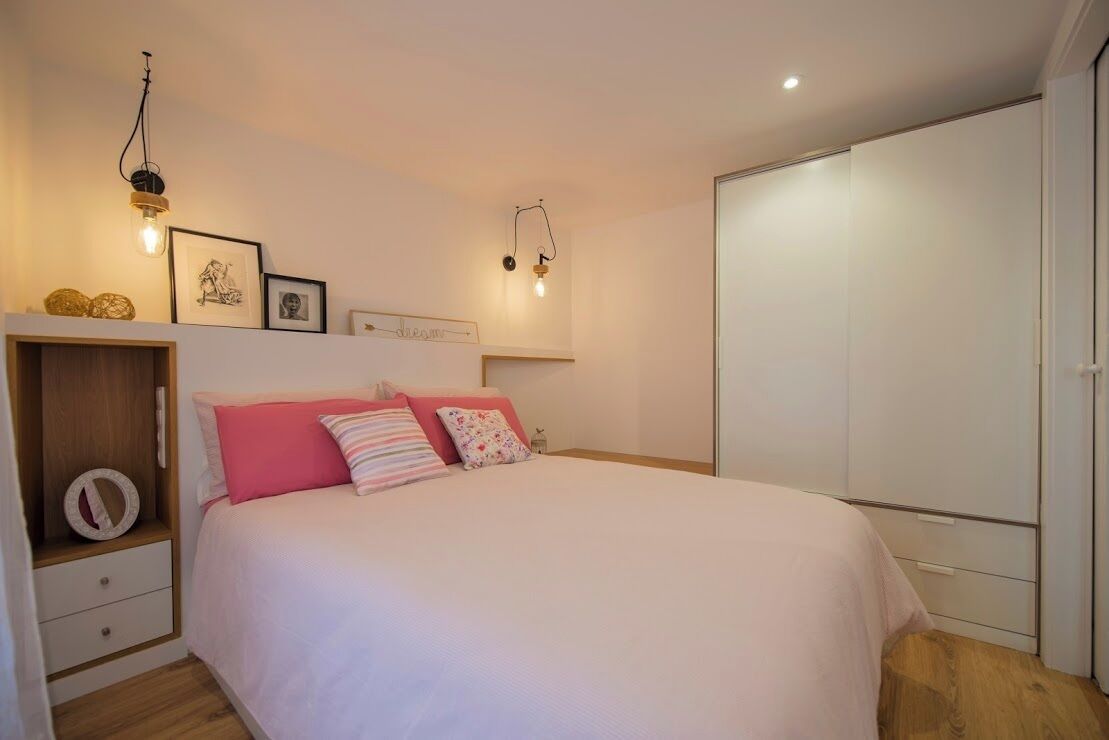 1 bedroom, desk, iron/ironing board, travel crib