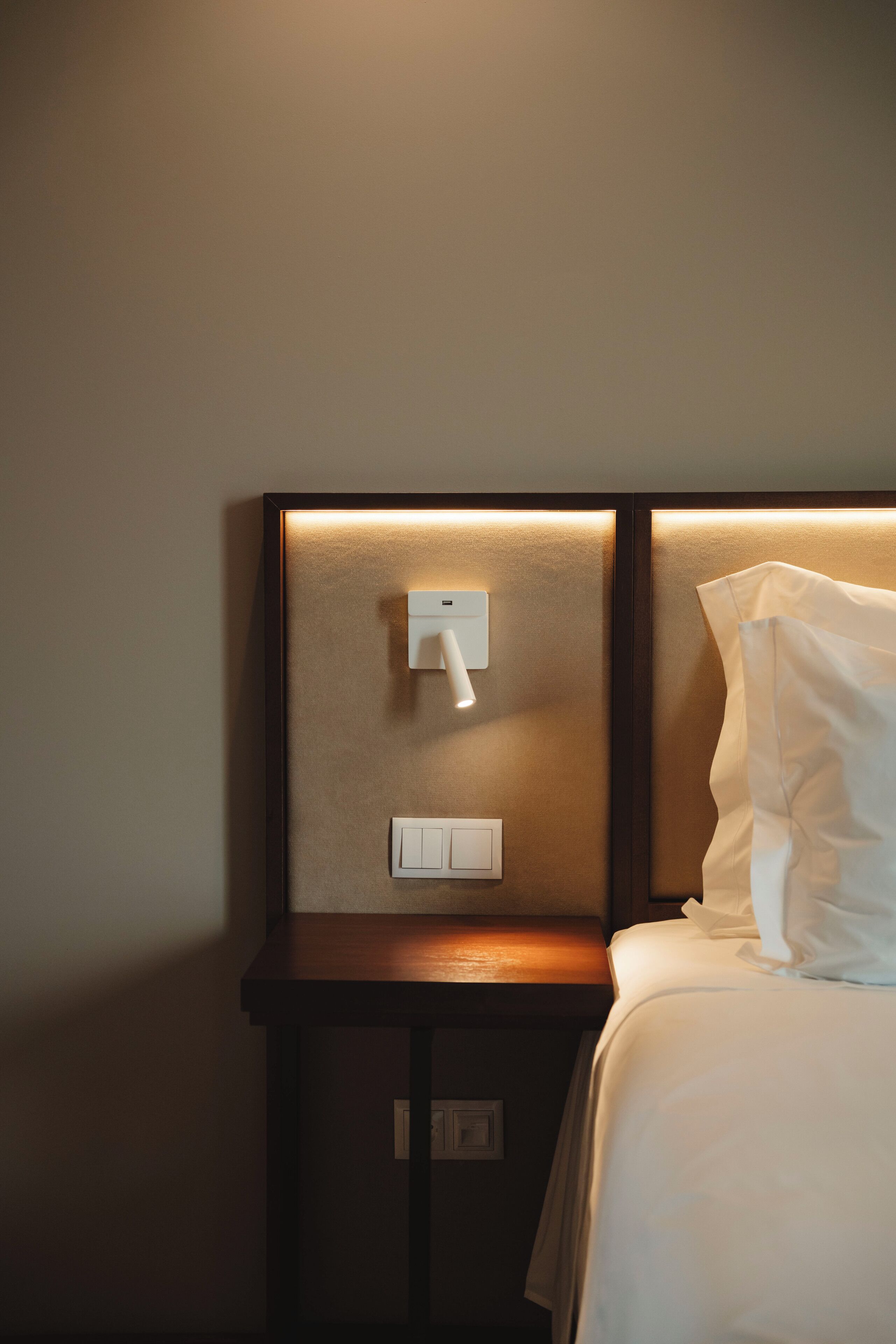 Premium bedding, down comforters, memory foam beds, minibar