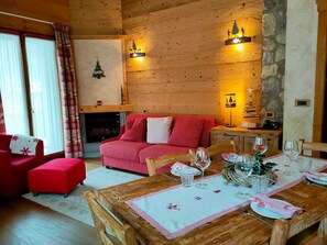 Lejlighed - bjergudsigt | Opholdsområde