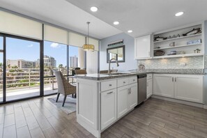 Fridge, microwave, oven, stovetop - Spacious, 2-Story Condo in Beachfront Resort – Pools, Hot Tubs, Grills, & More! (South Padre Island)