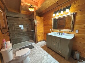 Douche, serviettes fournies