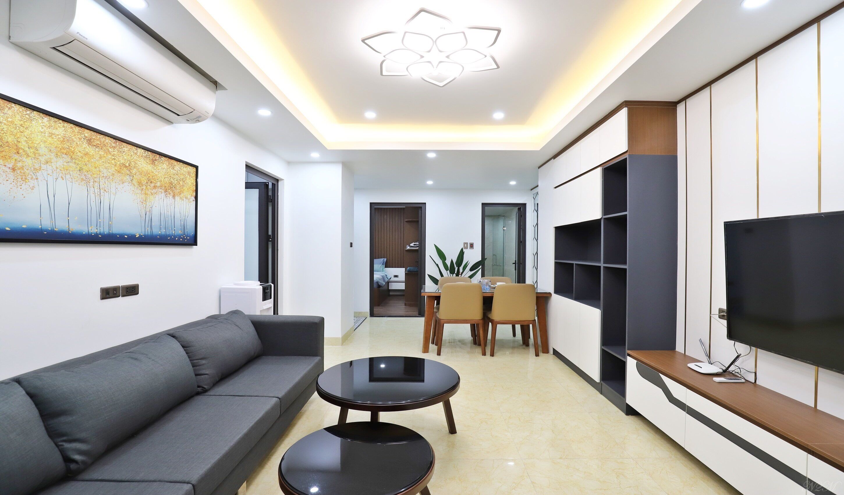 Departamento estándar, 2 habitaciones | Escritorio, espacio para trabajar con laptop y insonorización 