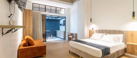 1 sovrum, skrivbord, strykjärn/strykbräda och wi-fi