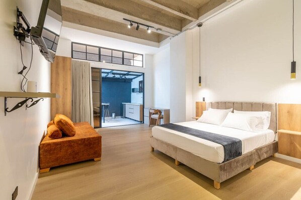 1 غرفة نوم ومكتب ومكواة/لوح كي وواي فاي