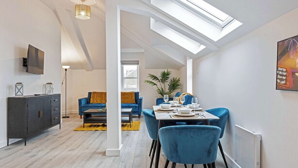 Dining - East Village 1-Bed Penthouse | Roof Terrace (Belfast)