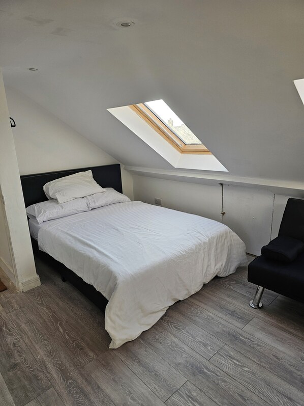 1 bedroom, iron/ironing board, travel crib, WiFi