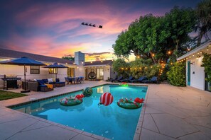 Outdoor pool, a heated pool