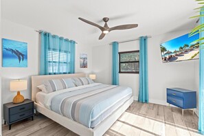 4 slaapkamers, een strijkplank/strijkijzer, gratis wifi, beddengoed