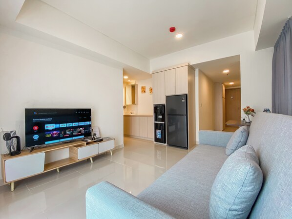 Apartment | Living room - Restful And Chic 2Br At Meikarta Apartment (Cikarang)