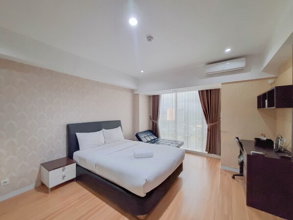 Apartment | 1 bedroom, bed sheets - Relaxing And Stylish Studio At Mataram City Apartment (Ngaglik)