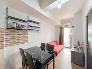 Apartment | Living room - 1Br Spacious And Vibrant At Tamansari Prospero Apartment (Sidoarjo)