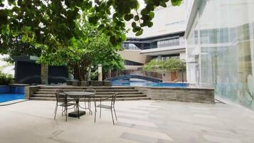 Indoor pool, outdoor pool