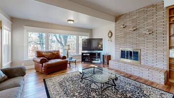 TV, DVD player, books