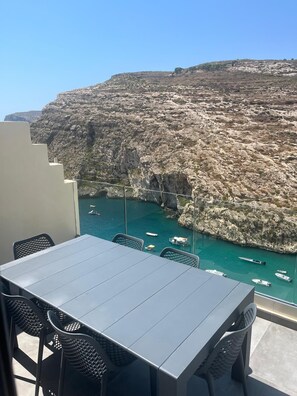 Penthouse, 3 Bedrooms, Hot Tub, Bay View | Terrace/patio - Gozo Dive Residence (Munxar)