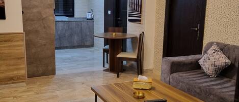 Apartment, 2 Bedrooms, Accessible, Smoking | Living room | Flat-screen TV