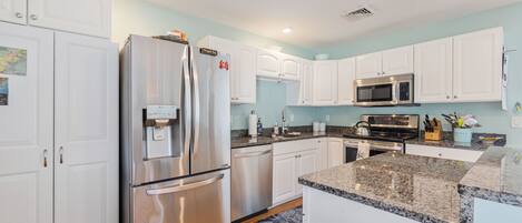 Microwave, oven, stovetop, dishwasher