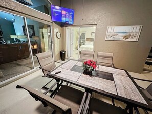 Dining - 
Sunny Oaks · Upgraded 4BR w/ Pool, Spa & Sports Game Room · 4mi Disney (Kissimmee)