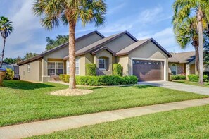 Exterior - 
Sunny Oaks · Upgraded 4BR w/ Pool, Spa & Sports Game Room · 4mi Disney (Kissimmee)