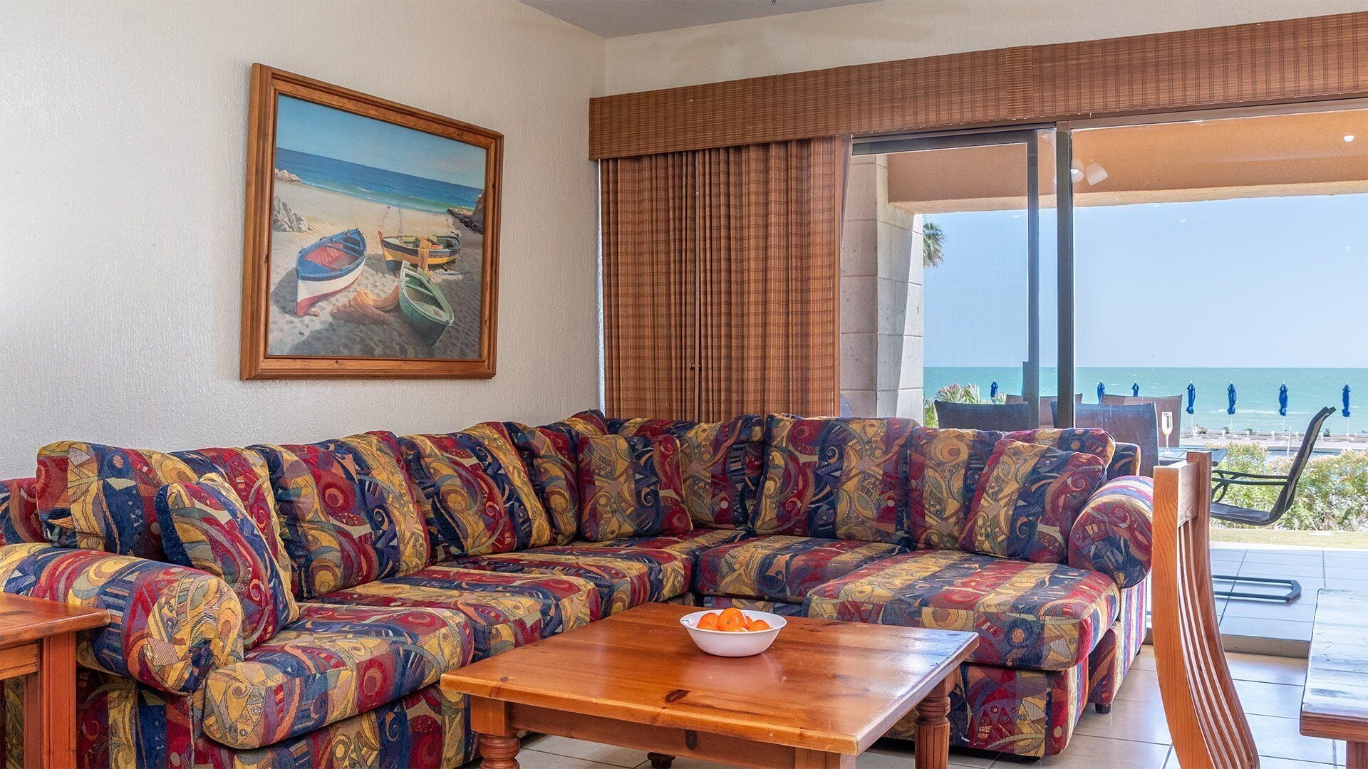 Appart'hôtel, 1 très grand lit et 1 canapé-lit, balcon, vue océan (Sonoran Sun SW 114) | Coin séjour